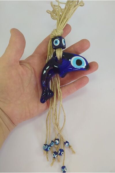 Püsküllü Yunus Nazar Boncuğu El Yapımı Duvar Dekoru Hediyelik Eşya