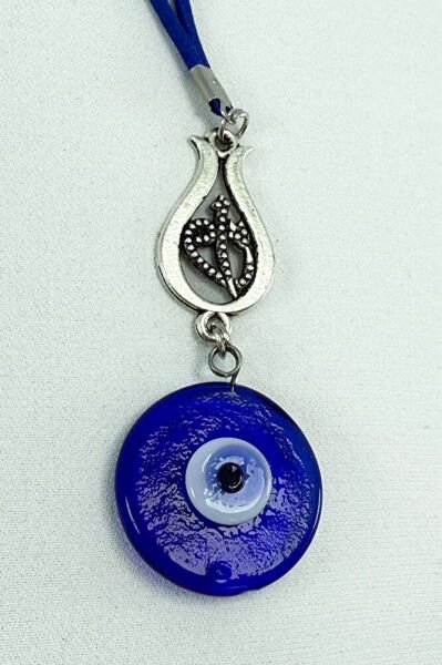 Elif Vav Yazılı Lale Cam Nazar Boncuğu Araba Dikiz Ayna Süsü, Yeni Araba Hediyesi