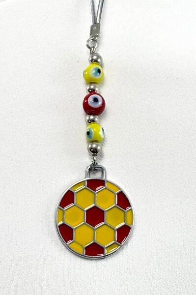 Kırmızı Sarı Taraftar Araba Dikiz Ayna Süsü  / Taraftar Yeni Araba Hediyesi