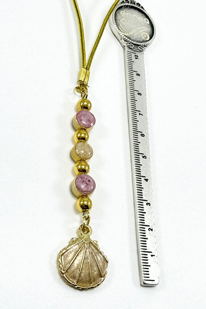 Çerçeveli Renkli Boncuk Deniz Kabuğu Araba Dikiz Ayna Süsü, Deniz Kabuğu Araba Hediyesi