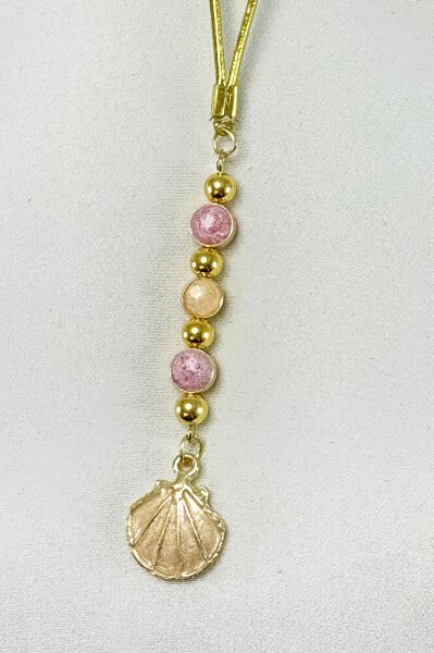 Çerçeveli Renkli Boncuk Deniz Kabuğu Araba Dikiz Ayna Süsü, Deniz Kabuğu Araba Hediyesi