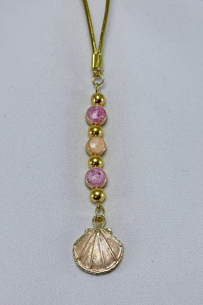 Çerçeveli Renkli Boncuk Deniz Kabuğu Araba Dikiz Ayna Süsü, Deniz Kabuğu Araba Hediyesi