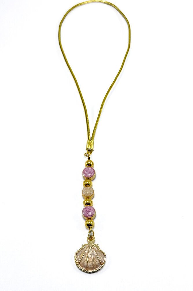 Çerçeveli Renkli Boncuk Deniz Kabuğu Araba Dikiz Ayna Süsü, Deniz Kabuğu Araba Hediyesi