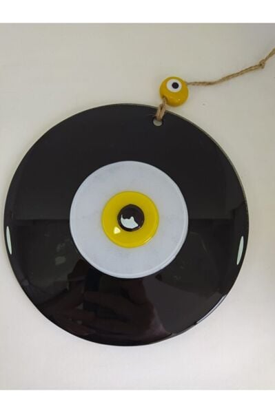 Siyah Büyük Cam Nazar Boncuğu 20 Cm