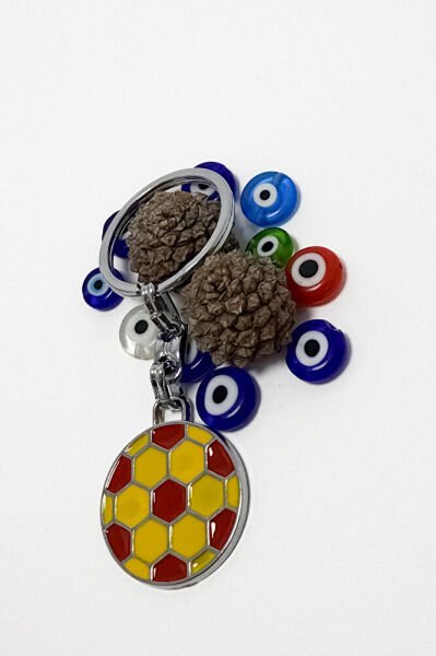 Kırmızı Sarı Taraftar Anahtarlık  / Taraftar Hediyelik Anahtarlık