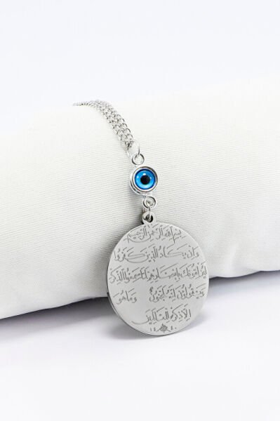 Çİft Taraflı Vazar Boncuğu Çelik Ön Allah Ayetel Kürsi Arka Felak Nas Ihlas Araba Dikiz Ayna Süsü