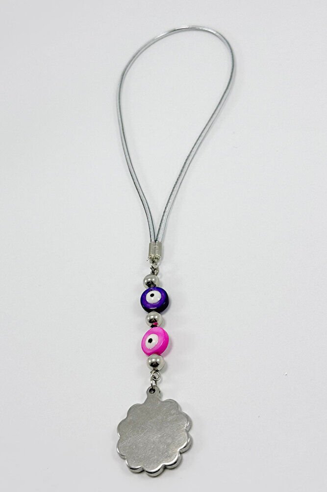 Renkli Sedef Nazar Boncuk Detaylı Rengarenk Çiçek Araba Dikiz Ayna Süsü / Yeni Araba Hediyesi